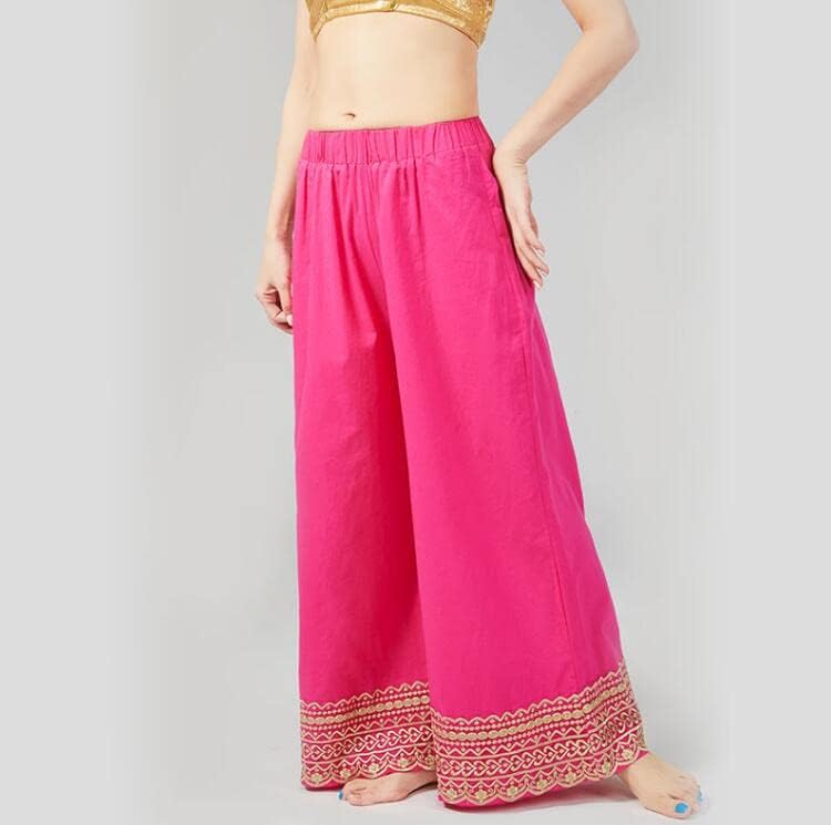 Índia Tradicional Algodão Baixo de algodão para mulheres Estilos étnicos diariamente elegentas calças casuais calças largas