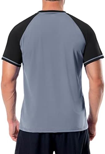 Camisas de natação masculinas UPF 50+ RASH RASH MANAVA CURTA PROTEÇÃO DO SUL Camisa de água seca rápida Treino atlético Running