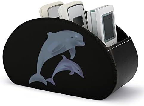 Sea Dolphins1 Caixa de organizador de controle remoto com 5 compartimentos caixa de armazenamento remoto de TV para