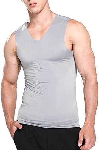 BMISEGM Summer Men t Shirts Men's Ice Silk Vest Fitness Ombro Sports Sports Men's Tops masculinos sem costura