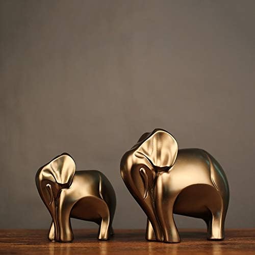 Zamtac European Resina Elefante Crafts Imitação Criativa Casal Casal Figuras de Elefantes Ornamentos de Decoração de Decoração