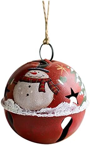 Christmas Bell Pinging Antique Iron Snowman Bell Pendant Christmas Tree Decoration Pendant Christmas Ornamentos balançando vaca