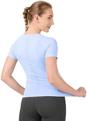 Camisas de treino Mathcat para mulheres de manga curta, tops de treino para mulheres, tops atléticos de ginástica