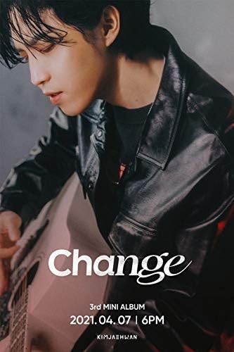 Kim Jaehwan Change 3rd Mini Album 2 Version Set CD+1p Poster+72p Photobook+1p PhotoCard+1p cartão postal+1p lenticular+1p Bookmark+Ilustration