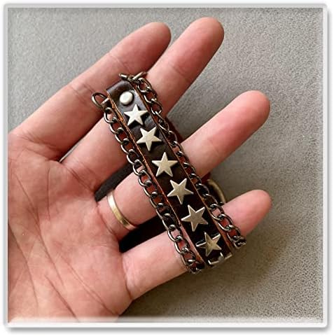 XUSAMSS HIP HIP HOP Chain Bracelelet Llight Star Bracelet, 7,5 polegadas