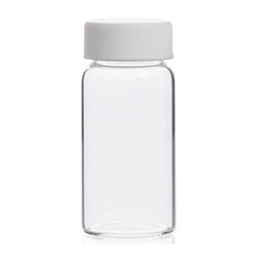 Kimble 74505-20 20 ml de frasco de cintilação de vidro borossilicato, com tampa de polipropileno e revestimento de polietileno espumado,
