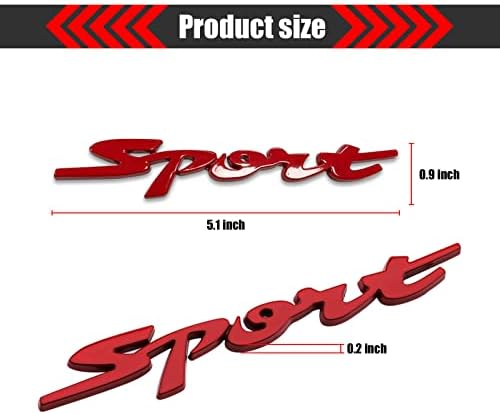 Cueclue 1 PC 3D Metal Sport Logo Sticker, adesivo de crachá de pára -choque traseiro da porta traseira, acessórios de decalque
