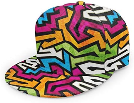 Antkondnm colorido graffiti snapback chapéu unissex caminhoneiro chapéu de hip -hop xad
