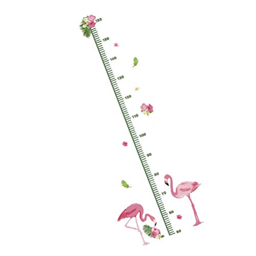 Vorcool Baby Height Gráfico de altura do bebê Flamingo PATTTERN MEDIÇÃO REVISÃO CRESCIMENTO CRESCIMENTO ALTE DE MALORA DE MALORA DO CASA Decalques de parede de crianças