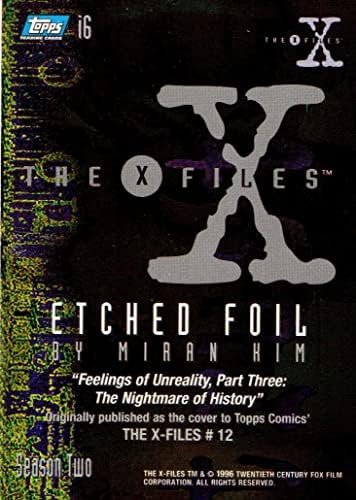 1996 X-F Season 2 Conjunto de 6 cartões de comércio de colecionadores de folhas gravadas