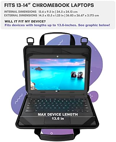 UZBL 13-14 polegadas sempre no trabalho da bolsa, caso do Chromebook e laptops, caso de proteção projetado para estudantes, salas