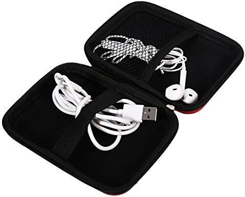 Bolsa de armazenamento digital, saco de fone de ouvido de acionamento flash USB EVA + PU couro para cartão SD para cabo