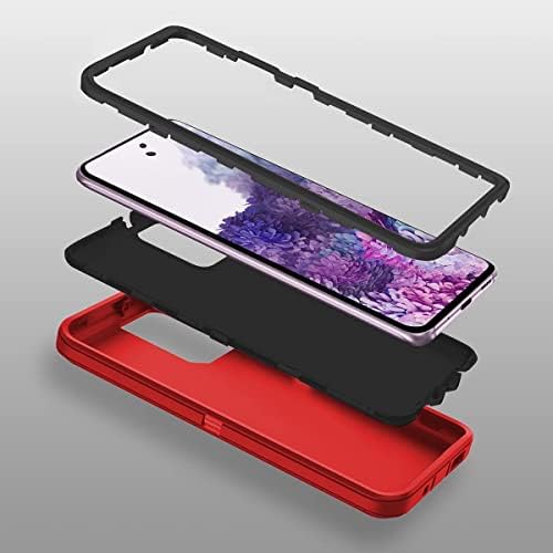 I-Honva para Galaxy S20 Caso de 6,2 polegadas [não FIT S20 Plus] Prova de poeira/gota à prova de choque Proteção de 3 camadas de 3 camadas [sem protetor de tela] Caso durável pesado para Galaxy S20, vermelho/preto