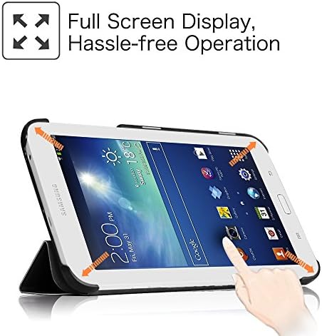 Caixa de casca de finie slim para Samsung Galaxy Tab E Lite 7.0-Tampa de suporte de proteção ultra leve para Galaxy Tab E Lite 7.0 Sm-T113/Tab 3 Lite 7.0 Sm-T110/Sm-T111 Tablet de 7 polegadas, preto