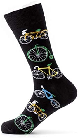 Meias de algodão Renslat Men Socks plus size Happy Funny Gráfico Meias de algodão Sports Long Tube Sports and Leisure Socks 3 Pares