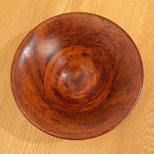 Restaurado pela UKARETRO Wood Bowl || Design simples || Teca marrom escura vintage