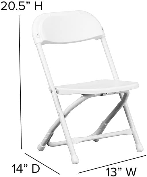 Flash Furniture 2 Pack Kids White Plastic dobring Chair