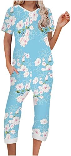 Pantagens de calças para Lady Summer Summer outono 2023 roupas de algodão da moda Capri Capri Pants de perna reta Conjuntos