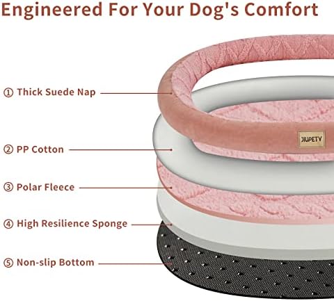 Cama de cachorro jiupety para cachorro pequeno com travesseiro confortável, aconchegante e confortável, almofada oval macia,