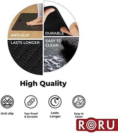 RORU CONCECT PRO Série Pro Yoga Mat grossa Non Slip, 5 mm, para estúdios e hotéis de ioga, grande 68 x 24 polegadas,