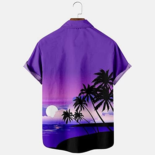 Xxbr camisas havaianas, 2022 Button de manga curta de verão camisetas de árvore tropical de árvore tropical tampa de praia