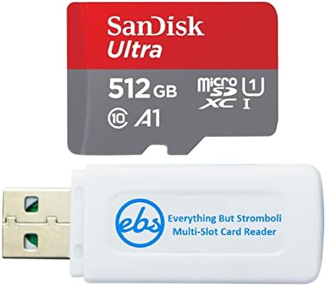 Sandisk 512GB Ultra MicrosDXC Memory Card funciona com Motorola Smartphone Moto G13, Moto G13, Moto G23 U1 A1 C10 Pacote