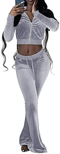 Fornens feminino Plano de 2 peças roupas de manga comprida com zíper up capuz e perneiras de cintura alta definir suingor esportivo