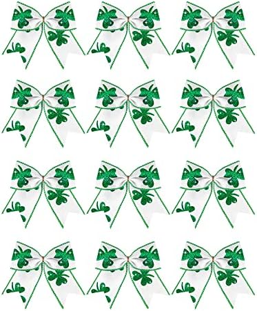 12 PCs St. Patrick's Day Wreath Bow Bow