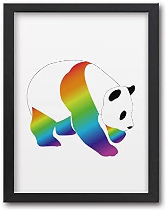 Offbb Rainbow Panda Mass Animais Arte Pintura Frame Decoração Decoração Decoração Decoração