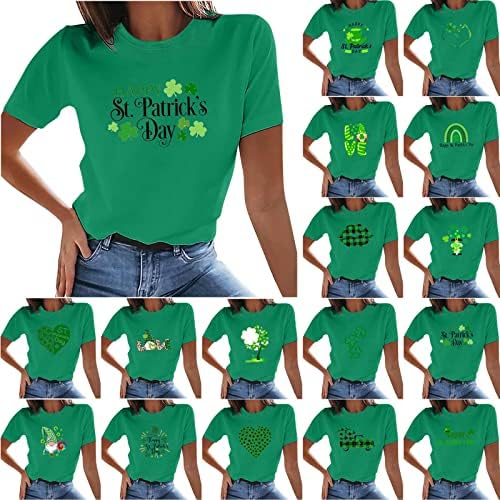 Blusa de manga curta de manga curta de St. Patrick's Day de São Patrício