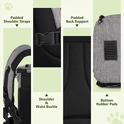 Mochilas de transportadora de gatos peças, mochila ultraleve de gato com malha ventilada de 4 laterais respiráveis, rolos
