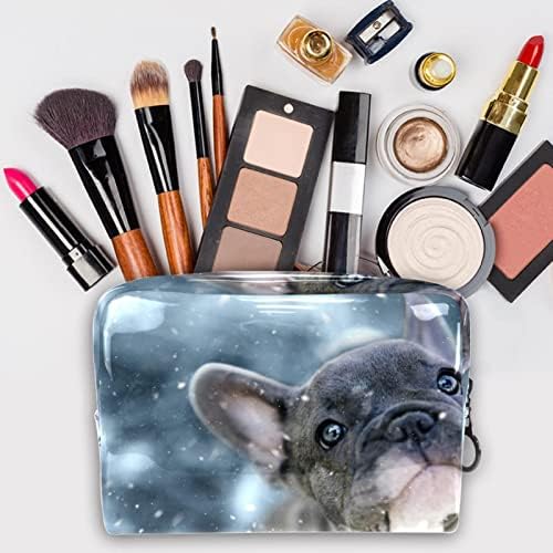 TBOUOBT Sacos cosméticos para mulheres, Bolsa de maquiagem Acessórios de bolsas de higiene pessoal de viagem Organizador, Bulldog Animal Bulldog Animal