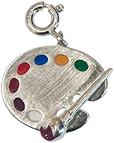 Quirseven Paint the Town Charme 925 Sterling Silver Jewelry Charm Pinging, Cita no colar de pulseira para homens e mulheres