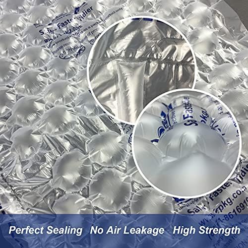 Filme de almofada de travesseiro de ar 14766ft + sacos de embalagem de ar 1476 pés para remessa, ar de bolhas largas bolhas bolhas bolhas bolhas para itens fragelados