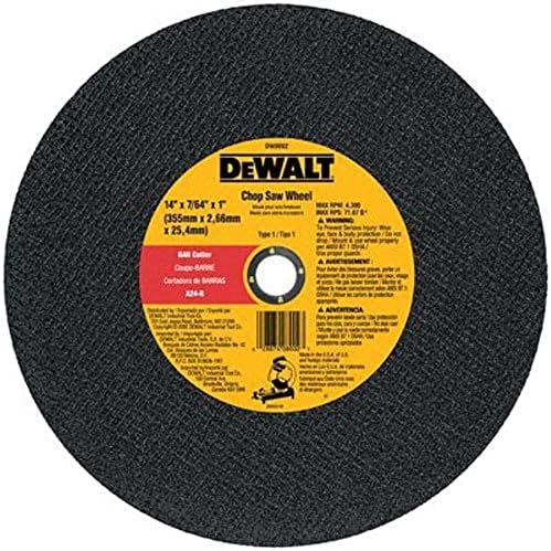 Dewalt DW8002 14 polegadas por 7/64 polegadas Cutter Chop Wheel Wheel