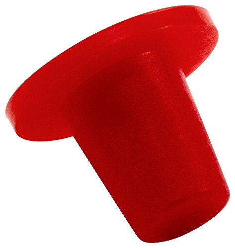CAPLUGS 99394258 Tampa e plugue cônicos de plástico. T-00s, PE-LD, Cap od 0,088 plug ID 0.18, vermelho
