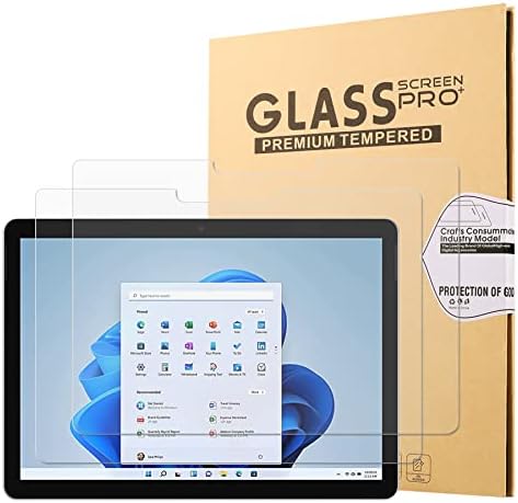 2pcs Gylint Microsoft Surface Pro 8 Protetor de tela - Vidro temperado 9H Duridade resistente a riscos Protetor de tela de vidro