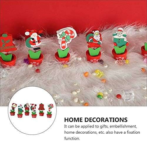 Valiclud 6pcs clipes de fotos de Natal Papai Noel Decorações de mesa em casa