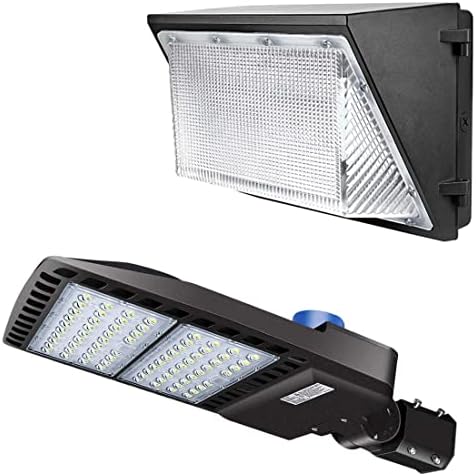 Luzes comerciais do LEDMO Luzes de estacionamento LED 200W com pacote de parede LED 120W