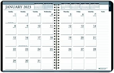 House of Doolittle 2023 Weekly and Monthly Planner Calendar, capa preta, abalada, 8,5 x 11 polegadas, janeiro - dezembro