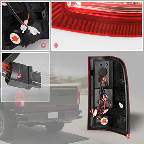 Luzes traseiras de LED Roxx compatíveis com 2007-2013 Chevy Silverado 1500/07-14 Silverado 2500HD e 3500HD, para