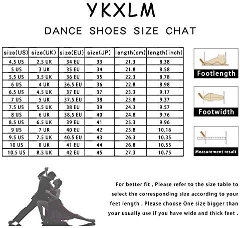 YKXLM Feminino Latim Fechado de Couro Fechado Sapatos de Dança Baixa Salsa Salsa de Salsa Sapatos de Dança Modelo-Dyzpzk
