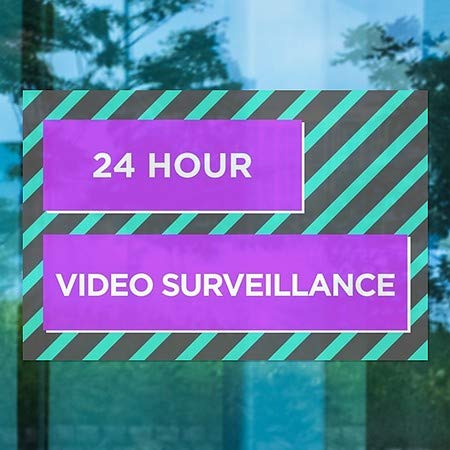 CGSignLab | Video de 24 horas de vigilância de vídeo -Modern Block ABAIXO | 18 x12