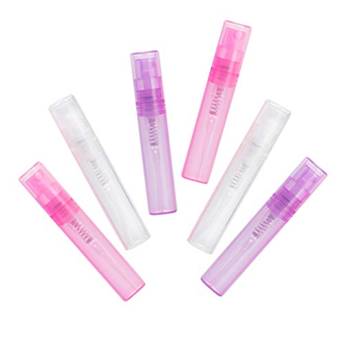 Lurrose 15pcs 2 ml garrafas de spray pequenas garrafas de plástico vazias mini atomizador de viagens para amostras de perfumes cosméticos