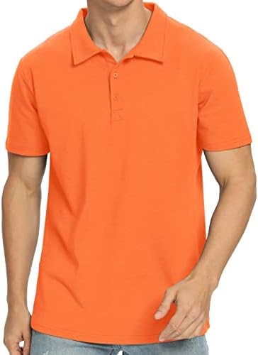 Camisas pólo nitaguut para homens camisa de colarinho de algodão macio de manga curta/longa