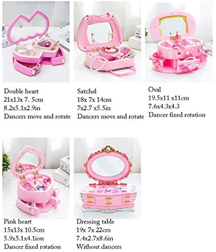 Caixas de música ZSM para meninos e meninas Ballerina Jewelry Box and Girls Jewelry Box Box Box Vanity Mirror Jewelry Box