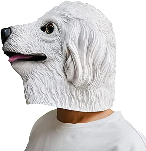 Ifkoo Poodle Mask Halloween Latex Animal Dress Up ROVA COSPAY FESTIM