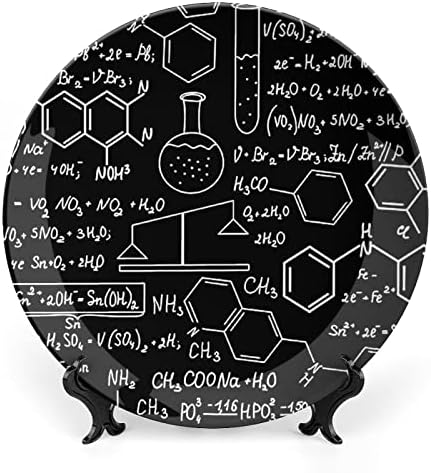 A fórmula de cálculo da placa decorativa de química placa redonda placa de cerâmica Placa China com exibição Stand