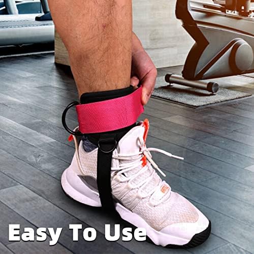 Correia do tornozelo do Topfinder para máquina de cabo, tiras ajustáveis ​​para se exercitar, tira do tornozelo para melhorar os músculos abdominais, levantar as bundas, tonificar as pernas para homens e mulheres