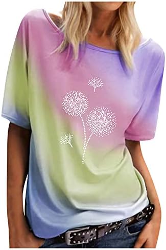 T-shirt feminina decote em V para impressão gráfica de Yoga Flowy Crop Crop Spring PLUST TAMAN
